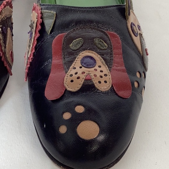 MICHAEL SIMON Dog Themed Loafer Black Size 7 1/2 - Picture 2 of 9